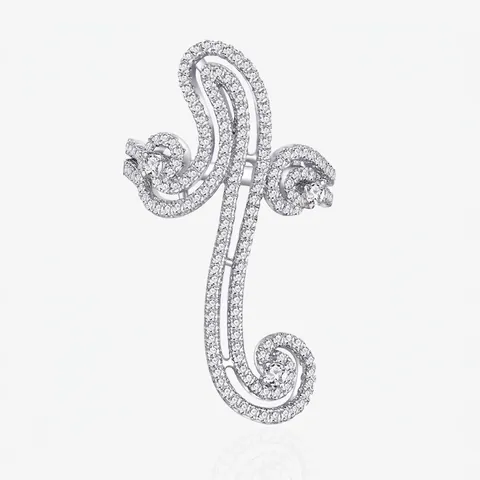 925 Sterling Silver Exaggerated Vortex Swirl Ring For Women Pave Zirconia Statement Fashion Artistic Finger Ring Jewelry
