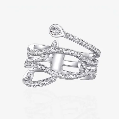 925 Sterling Zilver Doornenhart Ring Peer Vormige Strass Ingelegd Gothische Blad Stijl Verstelbare Open Ring Sieraden Voor Vrouwen
