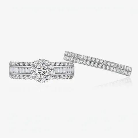 925 Sterling Silver Micro Pave Rhinestone Rings For Women Men Commuter Fashion Jewelry Geometric Finger Rings