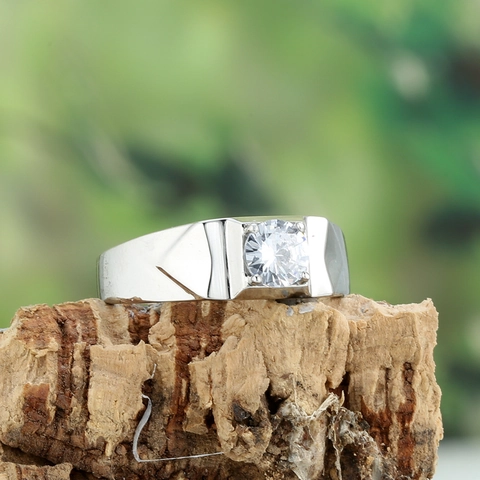 Anillo de Acero Inoxidable Con Facetas Geométricas y Diamantes de Imitación Redondos Joyería de Moda para Hombre Mujer Boda