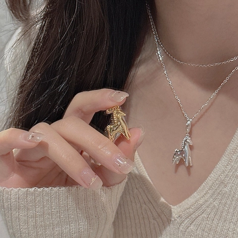 Vintage 925 Sterling Silver Small Horse Pendant For Women Minimalist Animal Shape Rhinestone Inlaid Charm Jewelry For Necklace
