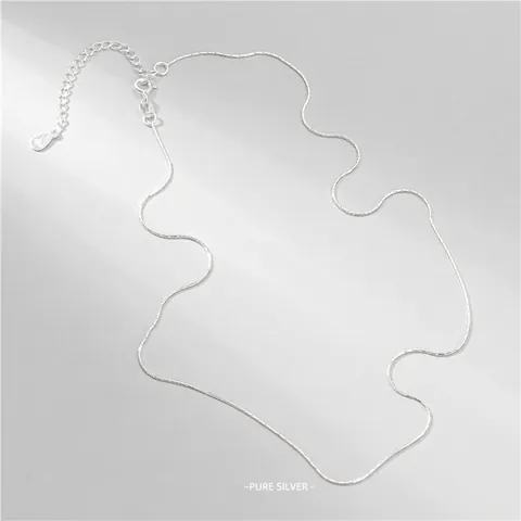 Collana Minimalista in Argento Sterling 925 Con Catena a Box Fine per Donna Gioielli di Moda Regolabili Sottili e Quotidiani