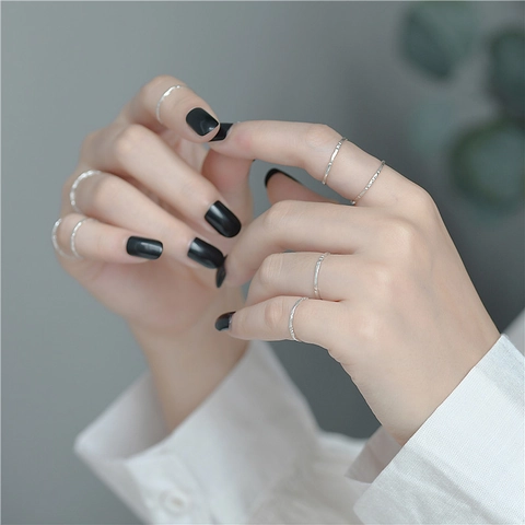 925 Sterlingsilber Ring Mit Gehämmerter Textur Minimalistisch Poliert Stapelbar Damen Vintage Strukturierter Finger Schmuck