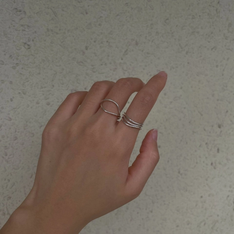 925 Sterling Silver Wavy Curved Stackable Rings For Women Minimalist Knuckle Band Thin Line Finger Ring Jewelry Gift