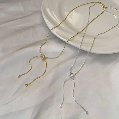S925 Argento Sterling Collana Catena a Osso di Serpente Donna Retro Regolabile Con Chiusura a Sfera Minimalista Gioielli