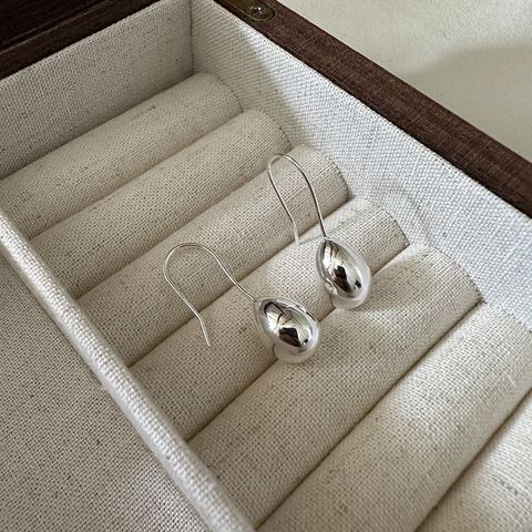 S925 Sterling Zilveren Waterdruppel Haak Oorbellen Voor Vrouwen Minimalistisch Spiegel Gepolijst Waterdruppel Dangle Oorbellen Sieraden