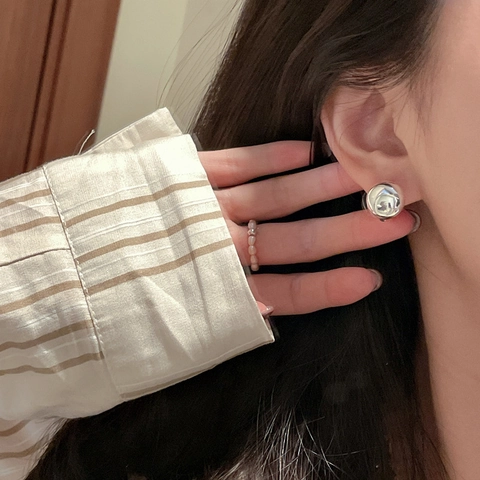 925 Sterling Silver Round Huggie Earrings For Women Vintage Minimalist Mirror Polished Geometric Hoop Earrings Jewelry