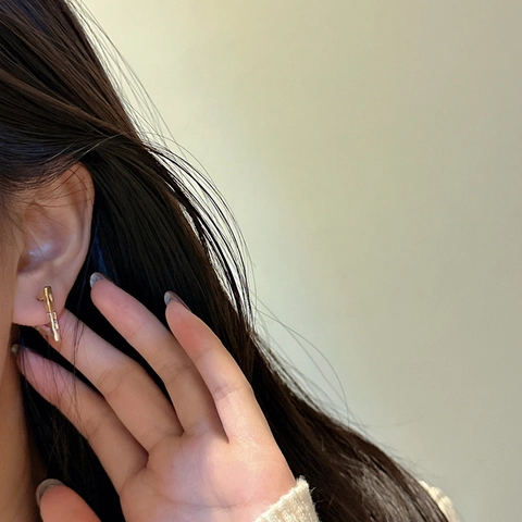 Pendientes de Aro de Triángulo Geométrico de Plata de Ley 925 Vintage Textura Martillada Oro Plata Joyería Para Mujer
