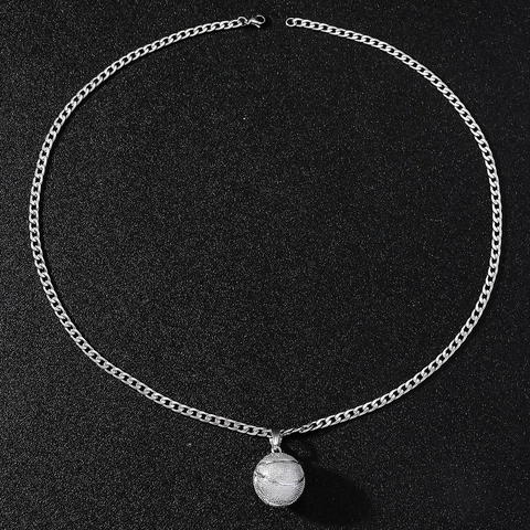 Collier Pendentif Ballon de Sport en Alliage Hip Hop Hommes Femmes Forme Basketball Football Football Américain Bijoux Électroplaqués