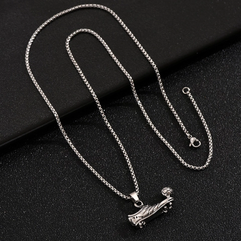 Hip Hop Legierung Fußball Fußballschuh Anhänger Halskette Für Herren Damen Sportliche Persönlichkeit Galvanisierte Kette Schmuck Geschenk