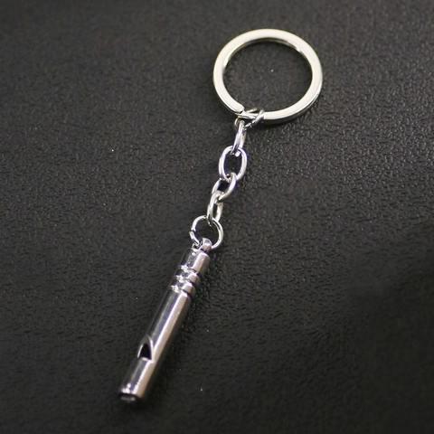 Roestvrijstalen Fluitje Sleutelhanger Voor Mannen Vrouwen Outdoor Noodgeval Overleving Hard Geluid Metalen Fluitje Sleutelring Tas Hanger Cadeau