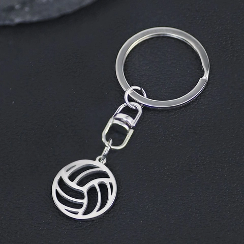 Portachiavi con Ciondolo a Pallavolo Cavo in Acciaio Inossidabile Ciondolo per Borsa Sportiva Personalizzato Regali Decorativi
