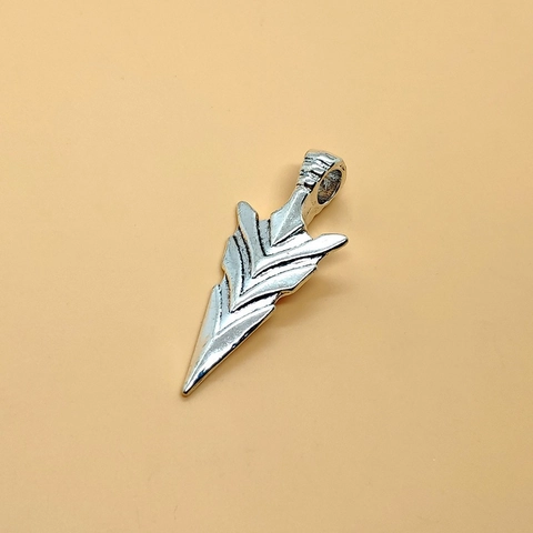 Stainless Steel Inlaid Rhinestone Arrowhead Pendant Necklace Men Women Punk Style Geometric Spearhead Jewelry Gift