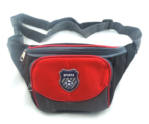 Heren Canvas Sport Heuptas Casual Multi-Pocket Telefoontasje Kleurblok Verstelbare Hardloopriem Tas Voor Outdoor Reizen