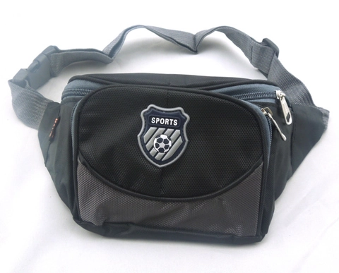 Heren Canvas Sport Heuptas Casual Multi-Pocket Telefoontasje Kleurblok Verstelbare Hardloopriem Tas Voor Outdoor Reizen