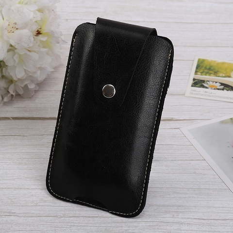 Borsa Per Cellulare Verticale Da Uomo In Pelle PU Con Passante Per Cintura Fibbia In Metallo Marsupio Casual Outdoor