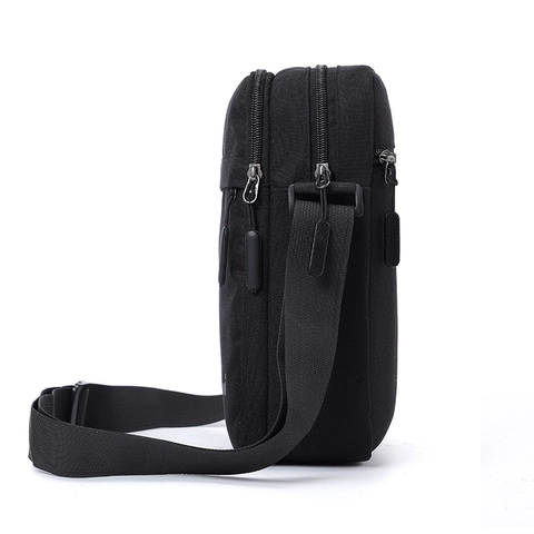 Borsa a Tracolla da Uomo Minimalista Urbana Leggera in Pelle PU Impermeabile Monospalla per Viaggi All'aperto e Uso Quotidiano
