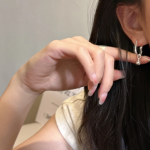 S925 Sterling Zilver Gepolijste U-Vormige Druppel Oorknopjes Vintage Minimalistische Metalen Sieraden Voor Dames