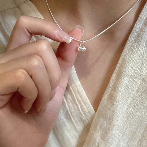 Collana Con Pendente a Doppia Perla in Argento Sterling 925 Per Donna Catena a Serpente Minimalista Gioielli Regalo