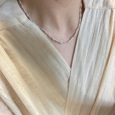Minimalistisch 925 Sterlingsilber Doppelschicht Halskette Für Damen Perle Schlangenkette Wrap Choker Schmuck Geschenk
