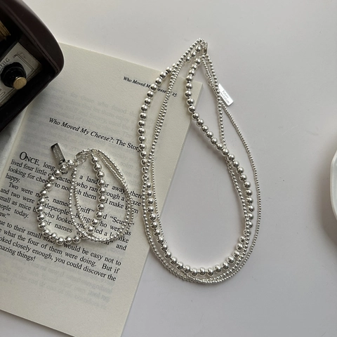 925 Sterlingsilber Gezüchtet Perlenkette Und Armband Polierte Runde Perlen Minimalistisch Ins Stil Schmuck Für Damen