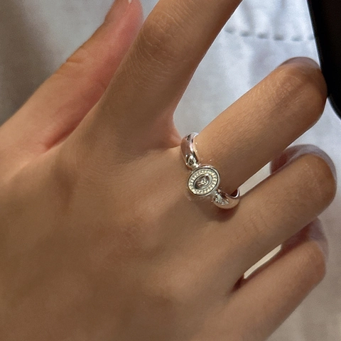 S925 Sterlingsilber Ovaler Ring Vintage Minimalistisch Verstellbar Offener Ring Für Damen Ins Style Geometrischer Schmuck