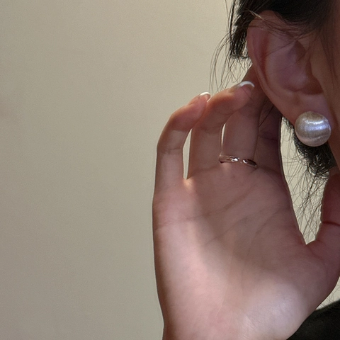 S925 Sterlingsilber Gebürstete Runde Ohrstecker Für Damen Minimalistisch Koreanischer Stil Persönlichkeit Einfacher Geometrischer Schmuck