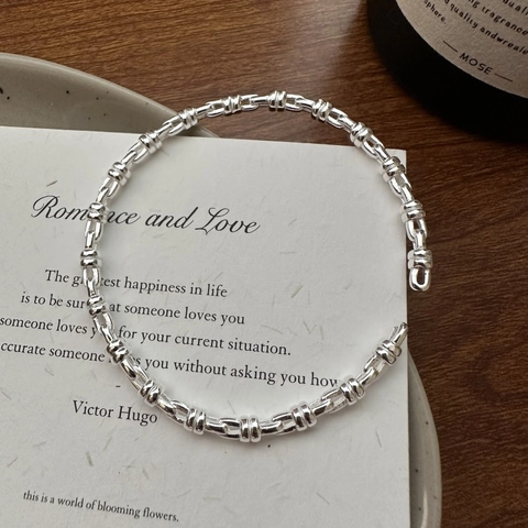 S925 Sterling Zilveren Bangle Voor Vrouwen Koreaanse Stijl Individueel Ontwerp Open Gepolijste Armband Mode Sieraden Cadeau