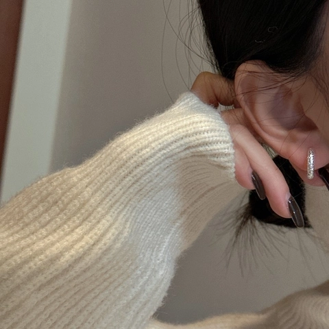 Boucles d'Oreilles Anneaux Minimalistes en Argent Sterling 925 avec Texture pour Femmes Anneaux Huggie Géométriques Martelées