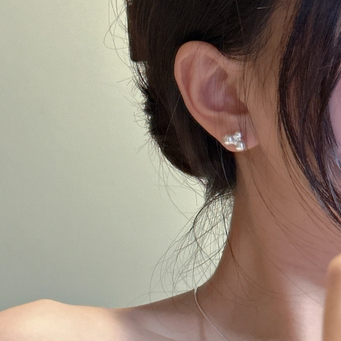 Minimalistische 925 Sterlingsilber Ohrstecker Für Damen Mattes Finish Dreifach Kugel Cluster Ohrringe Koreanische Mode Schmuck