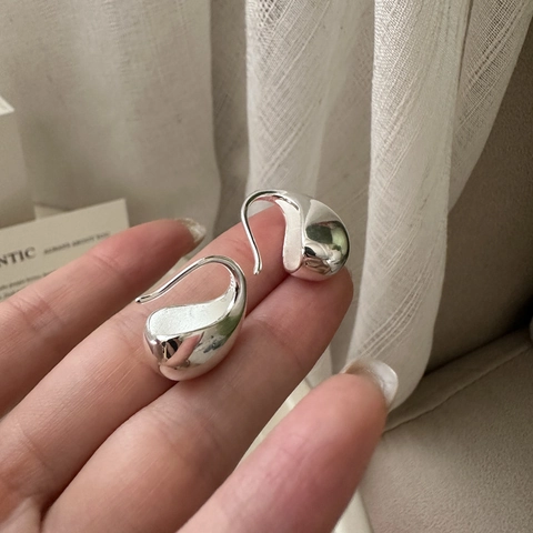 S925 Sterlingsilber Wassertropfen Ohrringe Für Damen Minimalistische Unregelmäßige Tropfen Ohrstecker Schmuck