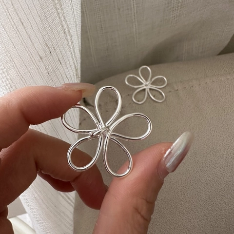 925 Sterlingsilber Hohle Blume Ohrstecker Minimalistische Geometrische Florale Ohrschmuck Für Damen Vintage Silber Ohrringe