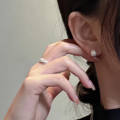 Orecchini a Bottone a Fagiolo Spazzolati in Argento Sterling S925 Minimalisti per Donna Semplice Design a Goccia d'Acqua Elegante Regalo