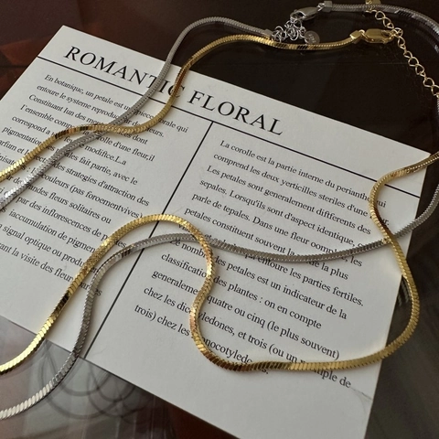 925 Sterling Silver Square Snake Chain Necklace For Women Korean Minimalist Geometric Choker Adjustable Clavicle Chain Jewelry
