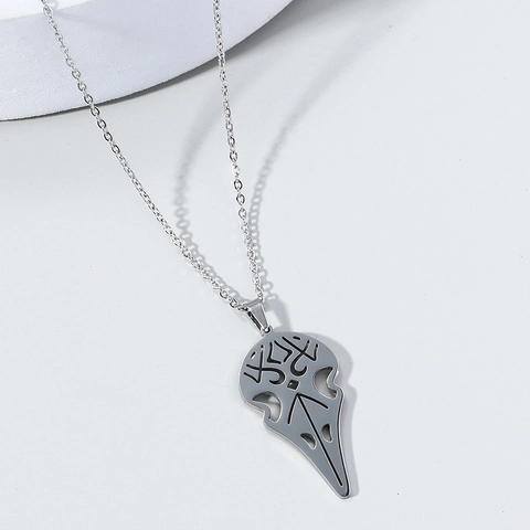 Collar de Cráneo de Pájaro de Acero Inoxidable Gótico para Hombres Mujeres Colgante de Cabeza de Cuervo Hueco Joyería Punk de Moda Regalo