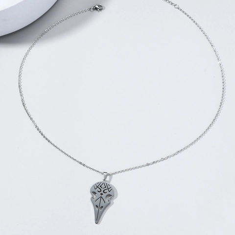 Collar de Cráneo de Pájaro de Acero Inoxidable Gótico para Hombres Mujeres Colgante de Cabeza de Cuervo Hueco Joyería Punk de Moda Regalo