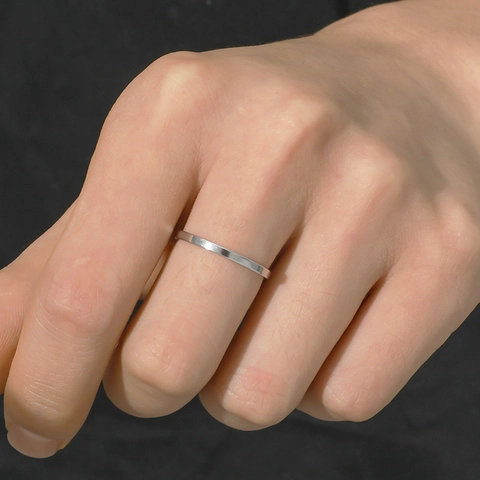 Minimalistischer Edelstahl 素圈 Offener Verstellbarer Ring Für Herren Damen Silber Polierter Geometrischer Fingerring Schmuck Geschenk