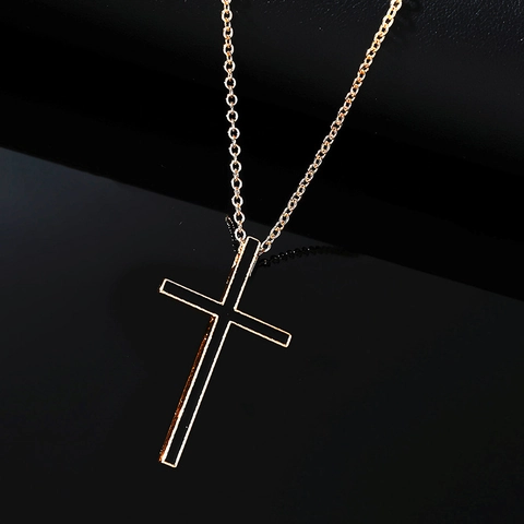 Punk Minimalistische Kreuzkette Für Herren Damen Legierung Emaille Kreuz Halskette Personalisierter Modeschmuck Geschenk