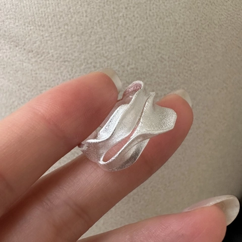 S925 Sterling Silver Irregular Texture Wave Open Ring For Women Minimalist Adjustable Korean Style Niche Design Finger Ring