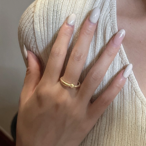 Minimalistischer Verstellbarer Offener Ring Aus 925 Sterling Silber Mit Runder Perle Matt Geometrischer Vintage Fingerschmuck