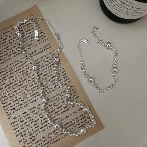 925 Sterlingsilber Perlenkette Für Damen Retro Minimalistisch Nischen-Design Koreanischer Modeschmuck Mehrlagige Perlenkette Accessoire