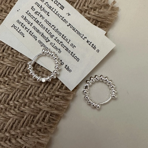925 Sterlingsilber Perlen Hoop Ohrringe Für Damen Nischen Design Abakus Perlen Ohrschließen Koreanischer Minimalistischer Schmuck