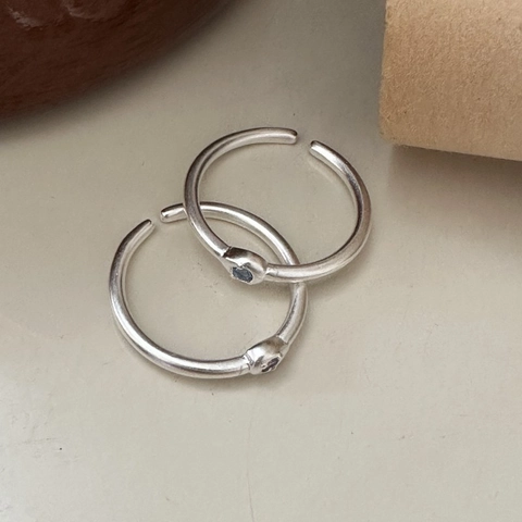 S925 Sterling Zilveren Ring Voor Vrouwen Minimalistisch Verstelbare Open Vingerring Met Gekleurde Zirkonia Koreaanse Stijl