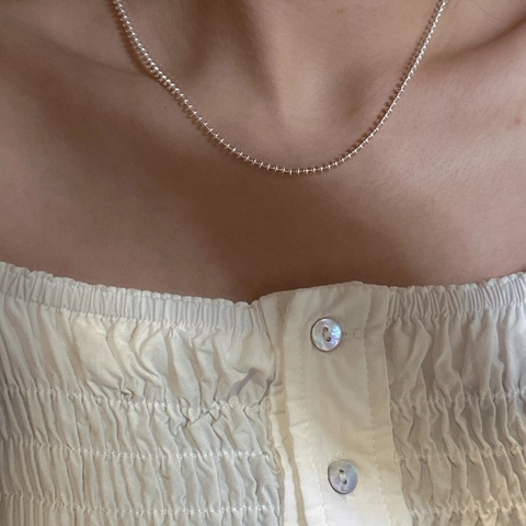S925 Sterlingsilber Perlen Halskette Minimalistisch Retro Abakus Perlen Kette Koreanischen Stil Damen Schmuck Schlüsselbeinkette