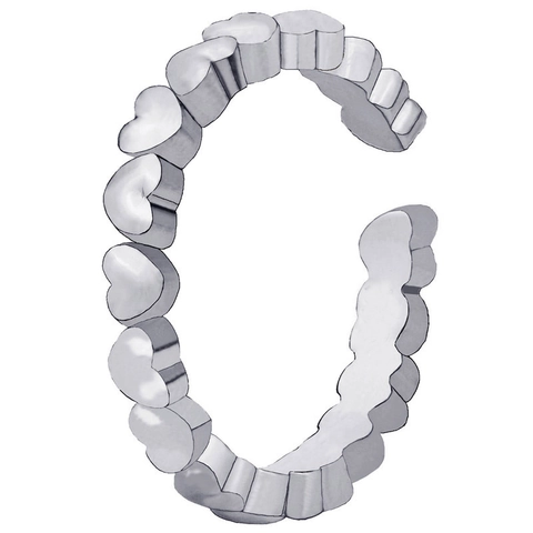 Einfache Mode Herz Wickel Offen Verstellbarer Ring Für Damen Elegante Legierung Herzförmiger Fingerring Täglicher Schmuck