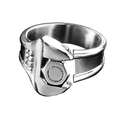 Punk Industrial Wrench Nut Open Ring For Men Vintage Alloy Mechanical Tool Ring Adjustable Hip Hop Rock Finger Band Jewelry Accessories