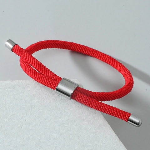 Bracciale Intrecciato in Cordino Milanese Regolabile Minimalista per Uomo Donna Coppia Bracciale in Corda Tessuto a Mano Gioielli di Moda Quotidiana