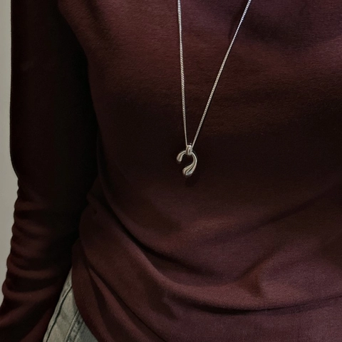 S925 Sterling Silver Irregular Liquid Teardrop Pendant Necklace For Women Personalized Simple Neck Chain Jewelry