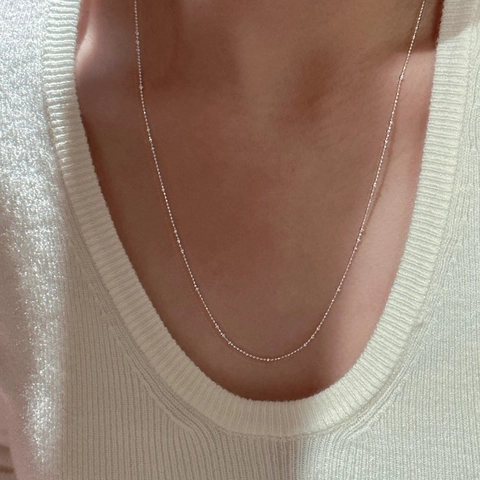 S925 Sterling Silber Perlenkette Für Damen Minimalistisch Welle Verstellbar Einfach Herz Anhänger Halskette Chic Schmuck