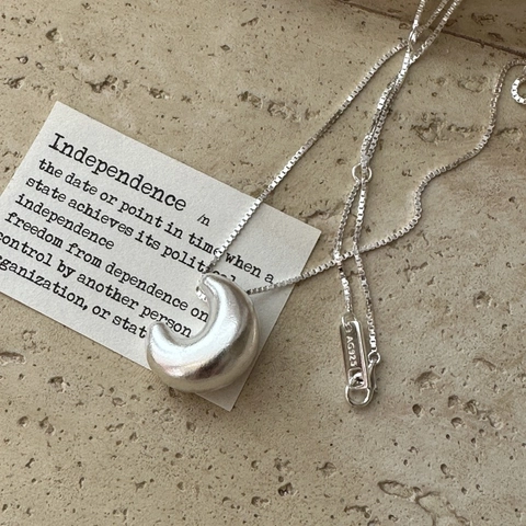 S925 Sterlingsilber Hohl Mond Anhänger Halskette Für Damen Retro Minimalistisch Boxkette Pulloverkette Schmuck Geschenk
